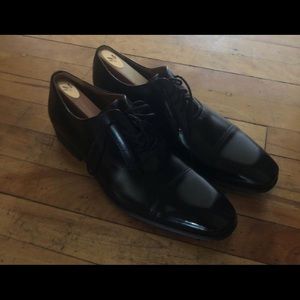 Black Florsheim dress shoes with memory foam soles